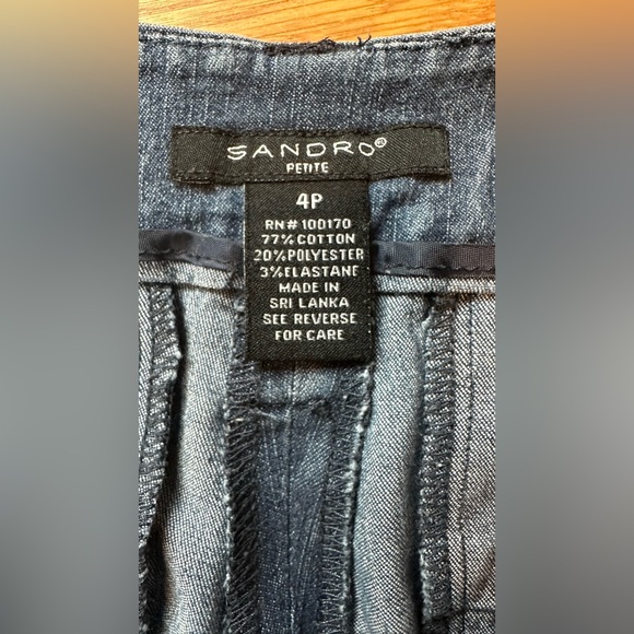 Sandro Blue Women's Bermuda Shorts Sz 4P - Picture 2 of 5